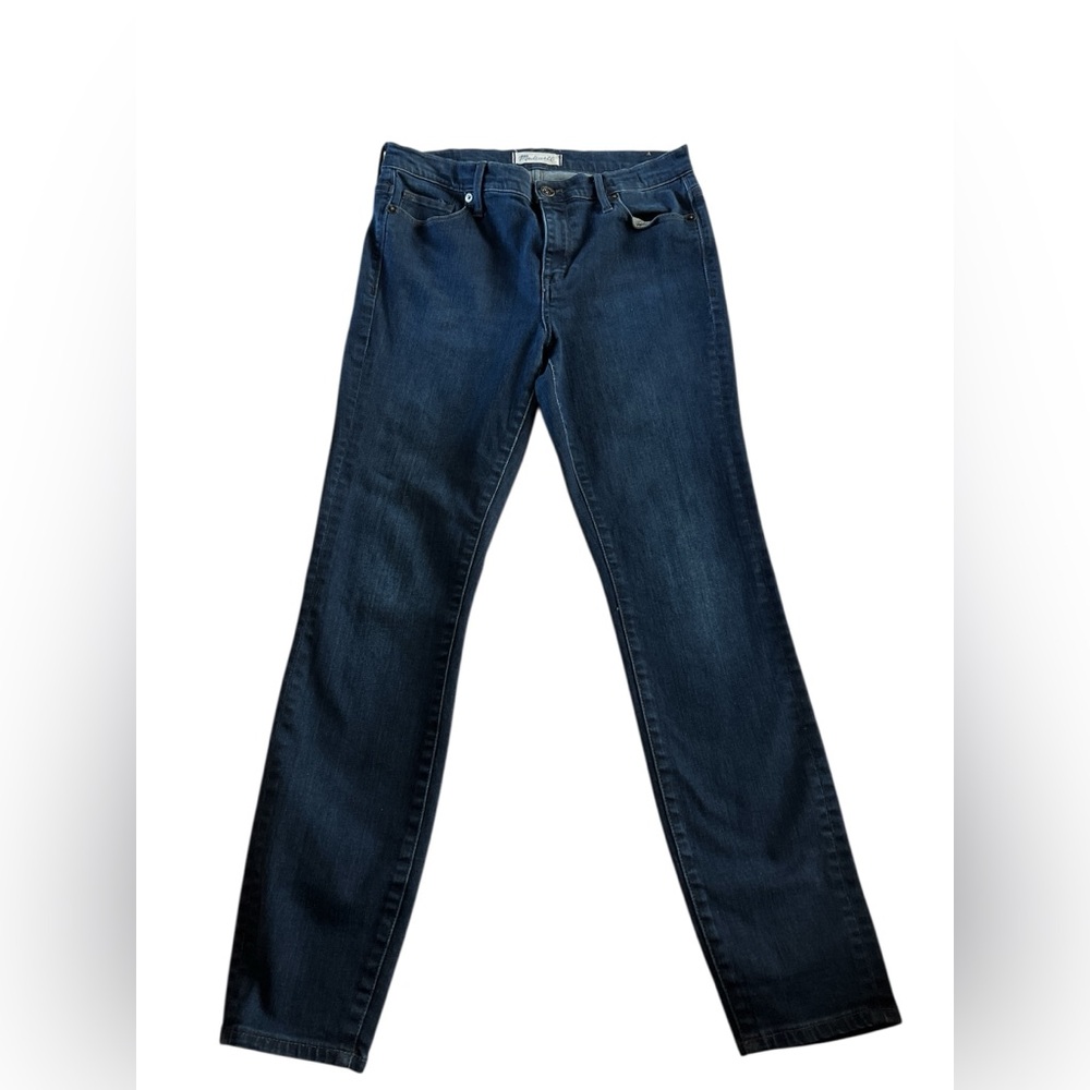 Madewell Dark Wash Skinny Straight Jeans Mid Rise Stretch Classic Capsule 28